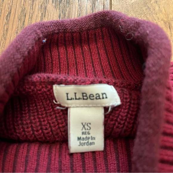 L.L. Bean Women's Cotton Shaker-Stitch Sweater, Funnelneck, XS - Picture 6 of 6